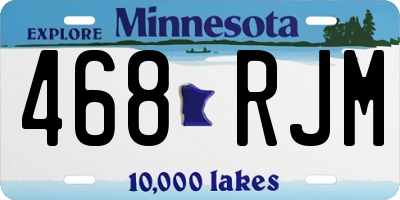 MN license plate 468RJM