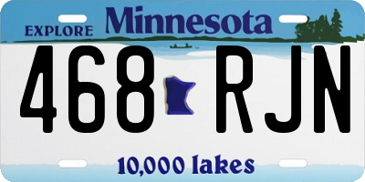 MN license plate 468RJN