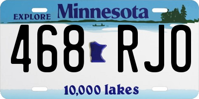 MN license plate 468RJO