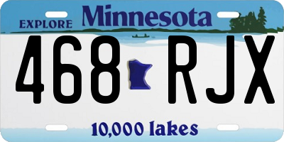 MN license plate 468RJX