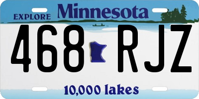 MN license plate 468RJZ