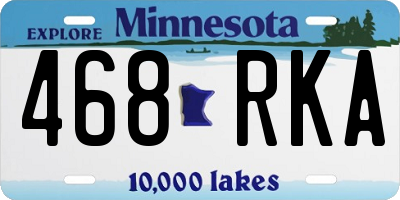 MN license plate 468RKA