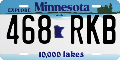 MN license plate 468RKB