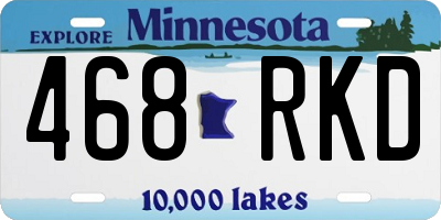 MN license plate 468RKD