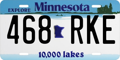 MN license plate 468RKE