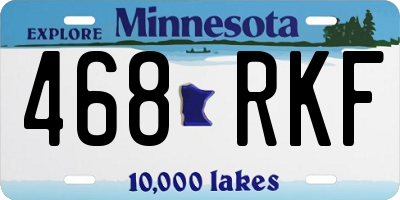 MN license plate 468RKF