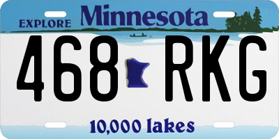MN license plate 468RKG