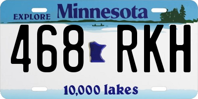 MN license plate 468RKH