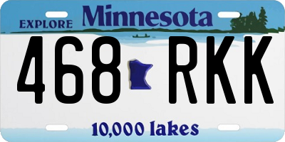 MN license plate 468RKK