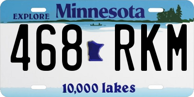 MN license plate 468RKM