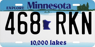 MN license plate 468RKN