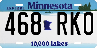MN license plate 468RKO