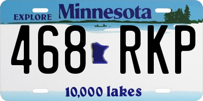 MN license plate 468RKP