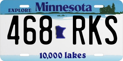 MN license plate 468RKS