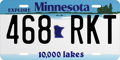 MN license plate 468RKT