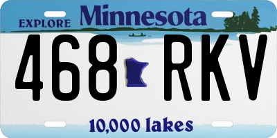 MN license plate 468RKV