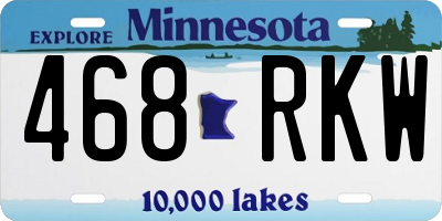 MN license plate 468RKW