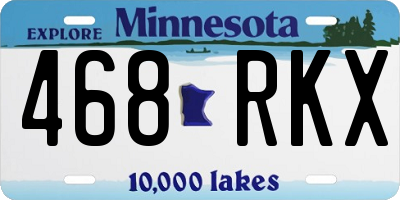 MN license plate 468RKX