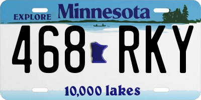 MN license plate 468RKY