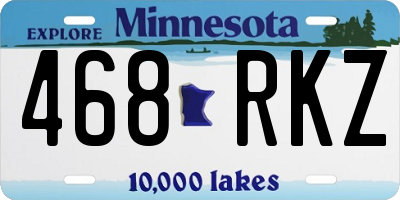 MN license plate 468RKZ