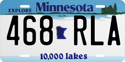 MN license plate 468RLA