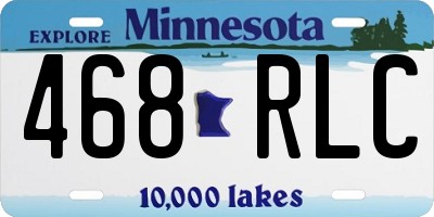 MN license plate 468RLC