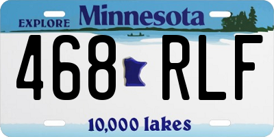MN license plate 468RLF
