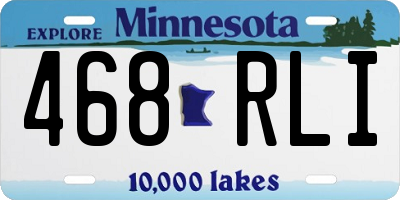 MN license plate 468RLI