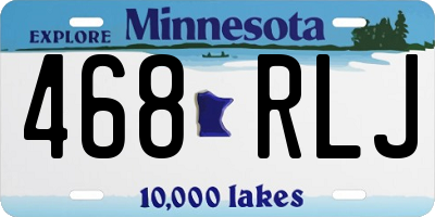 MN license plate 468RLJ