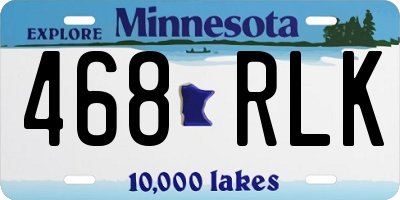MN license plate 468RLK