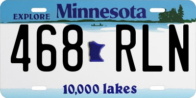MN license plate 468RLN