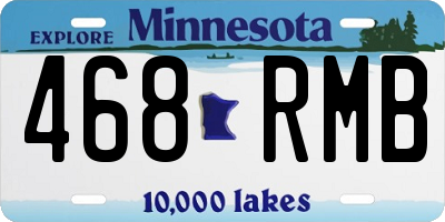 MN license plate 468RMB