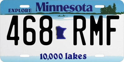 MN license plate 468RMF