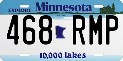 MN license plate 468RMP