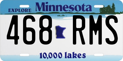 MN license plate 468RMS