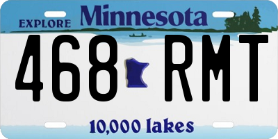 MN license plate 468RMT