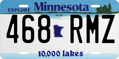 MN license plate 468RMZ