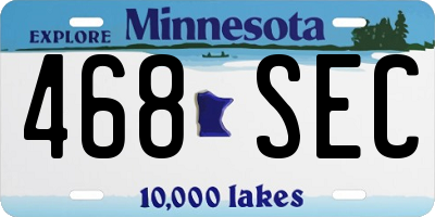 MN license plate 468SEC
