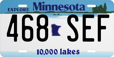 MN license plate 468SEF