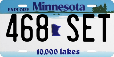 MN license plate 468SET