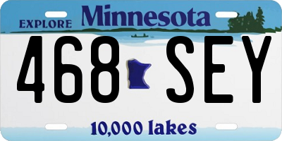 MN license plate 468SEY