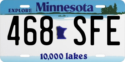 MN license plate 468SFE