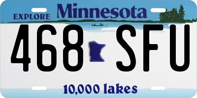 MN license plate 468SFU