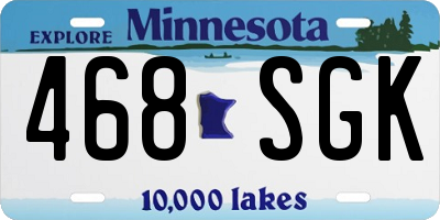 MN license plate 468SGK