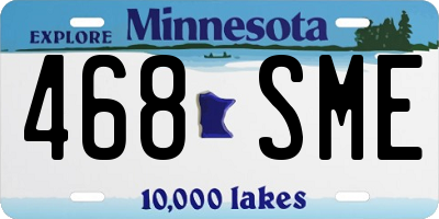 MN license plate 468SME