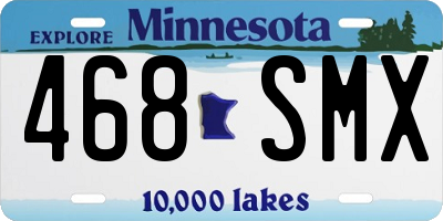 MN license plate 468SMX