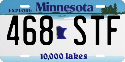 MN license plate 468STF