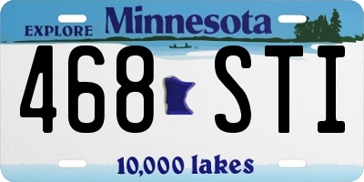 MN license plate 468STI