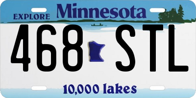 MN license plate 468STL