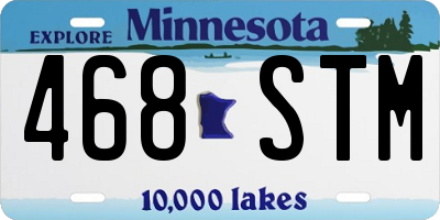 MN license plate 468STM